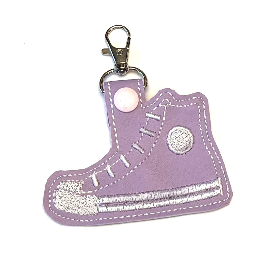 High Top Sneaker Key Fob Key Chain Charm, Multiple Color Options