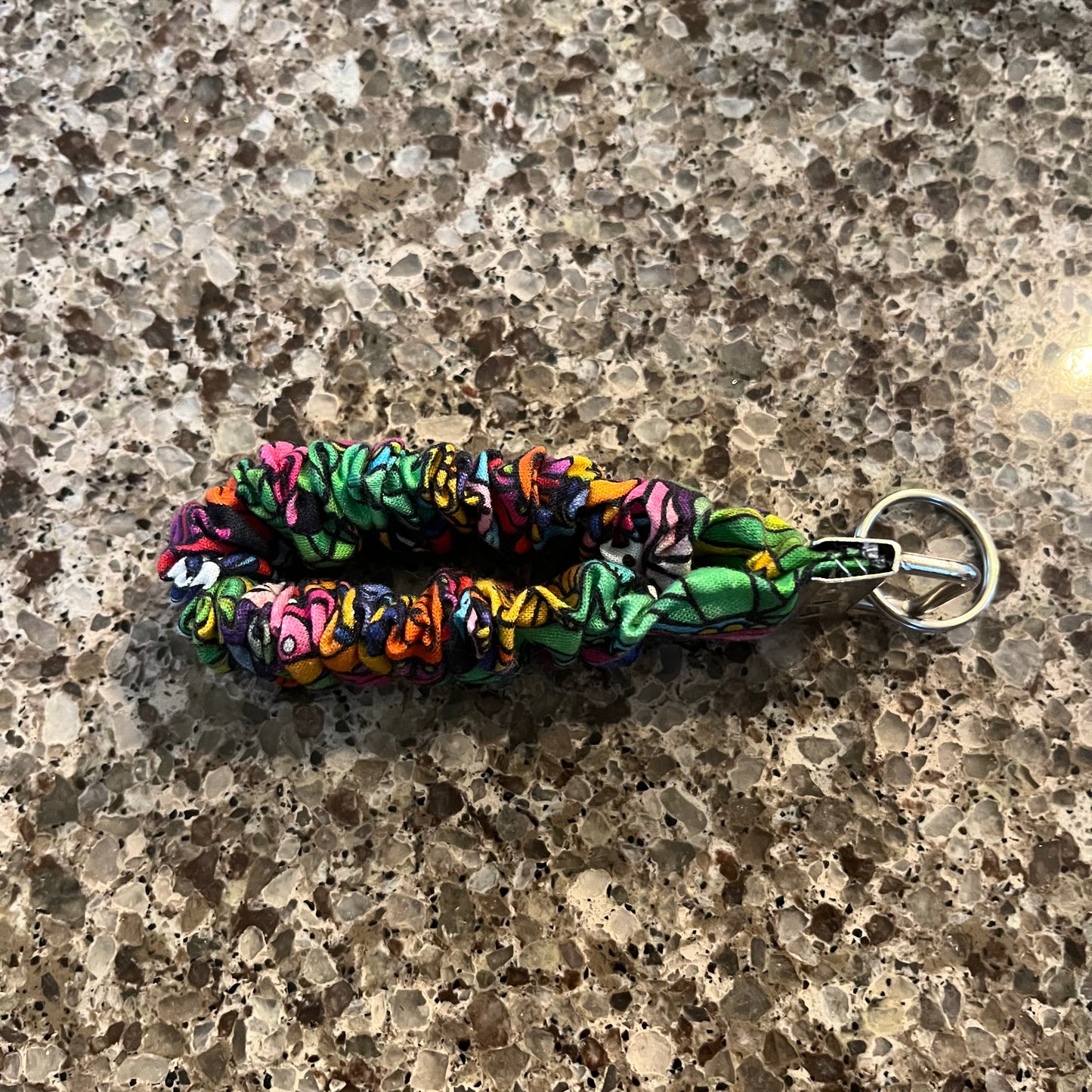 Scrunchie Keychain Wristlet/Key Fob Holder Multi-Color Floral